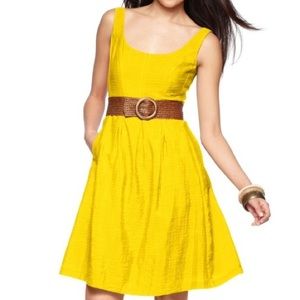 🌻 Nine West Yellow Sundress Dress with Belt